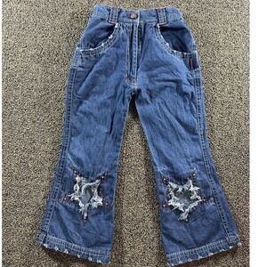 Star Bell Bottoms Denim Jeans‎ Vintage Girls size 0-3 Months